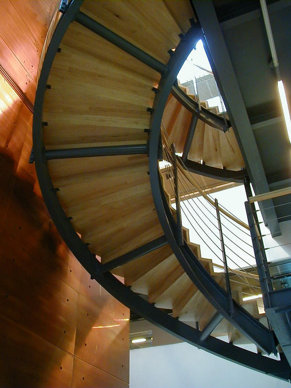 The spiral staircase at the Finnish Embassy