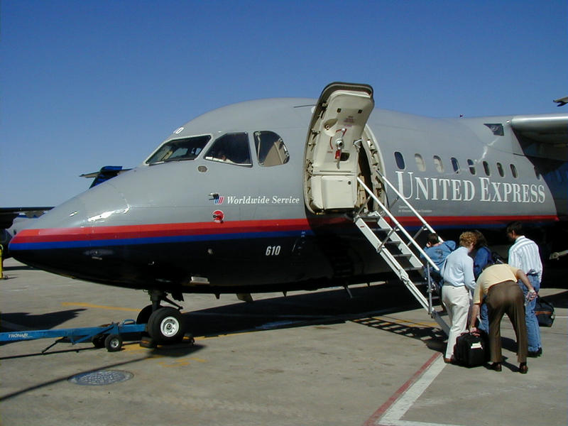 An United Express' airplane at the O'Hare International airport