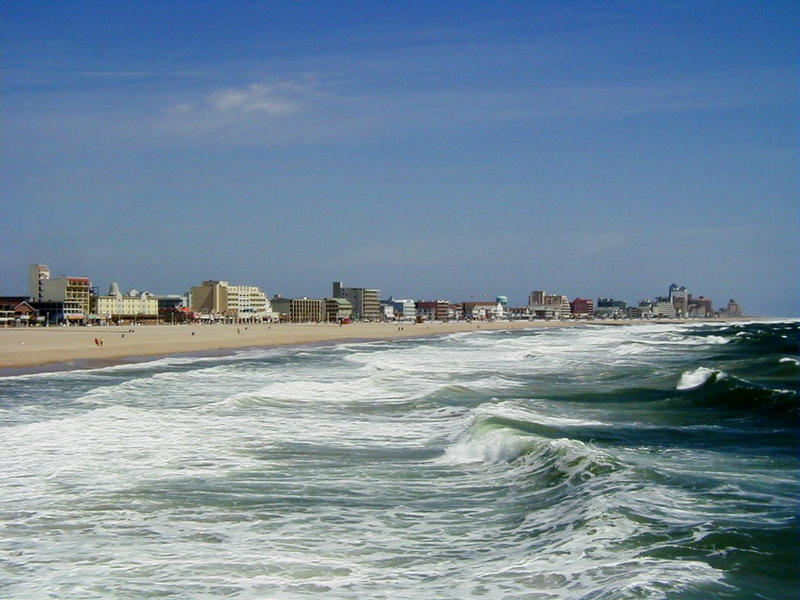 The shoreline of the Atlantic at Ocean City