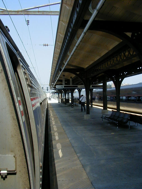 An Amtrak train on its way to New York