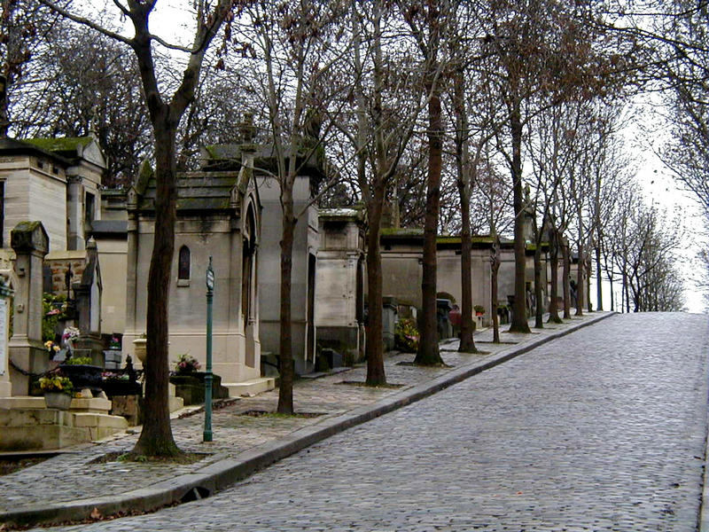 View at the Pere Lachaise cemetery