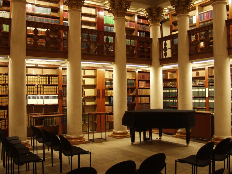 Book shelves at the Helsinki University Library