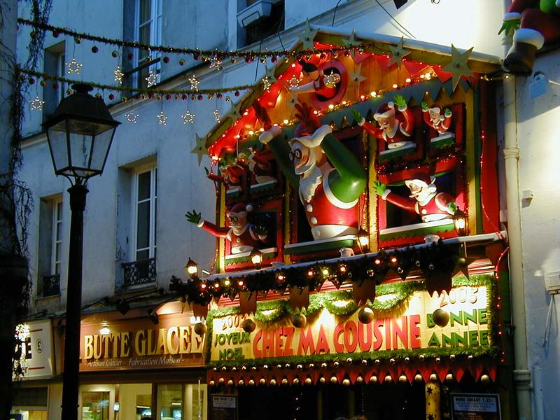 A christmas shop at Montmartre
