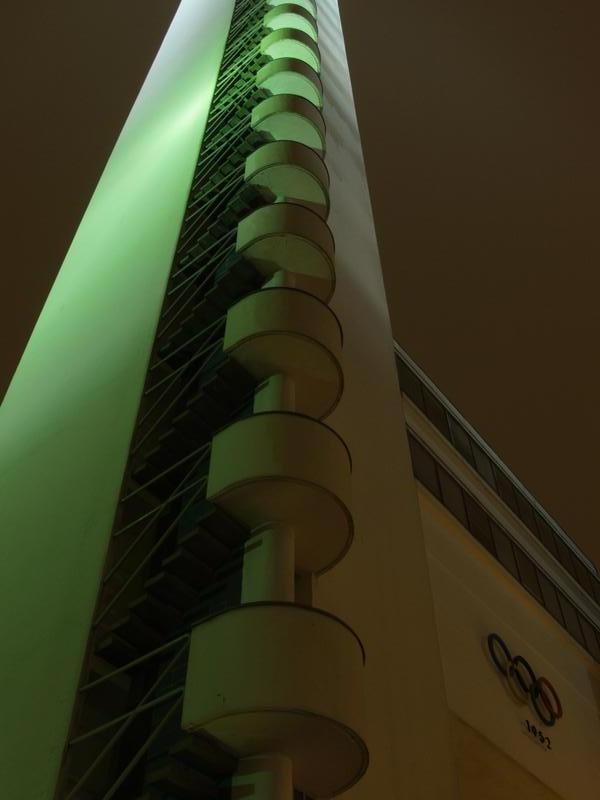 The tower of the Olympic Stadium
