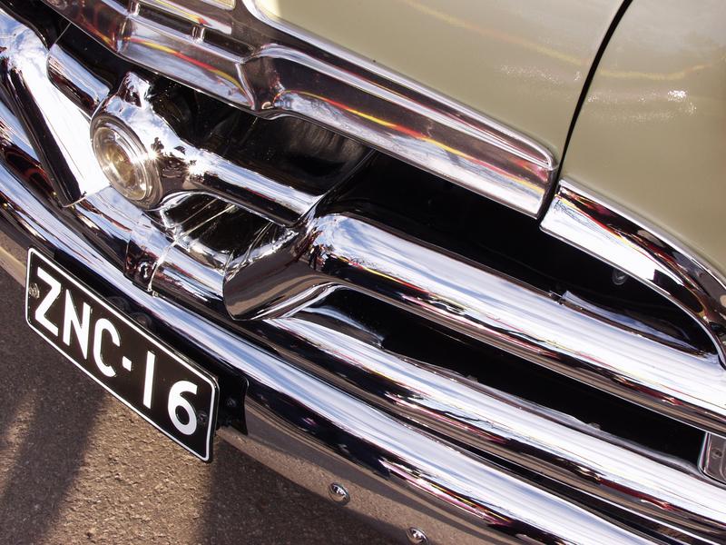 A Pontiac's front bumper