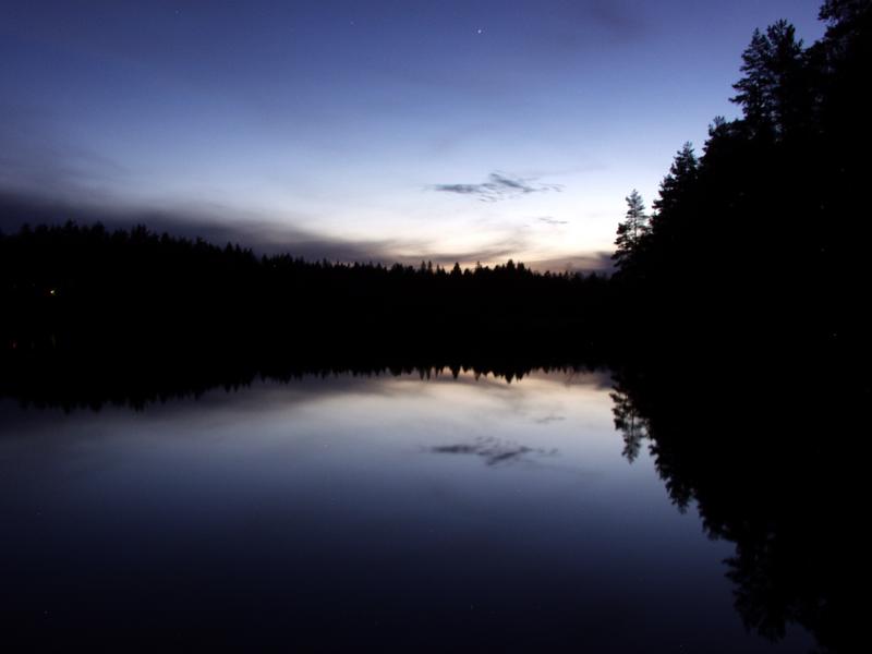 Lake Mrki after sunset