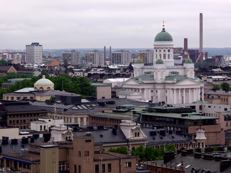 Nkym Erottajan paloaseman tornista Tuomiokirkolle