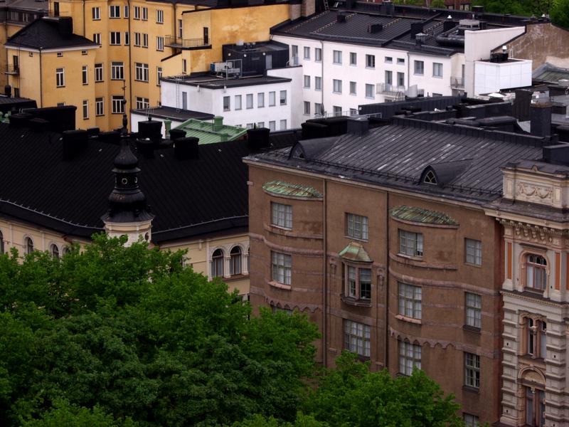 View from the Erottaja fire station tower to the west