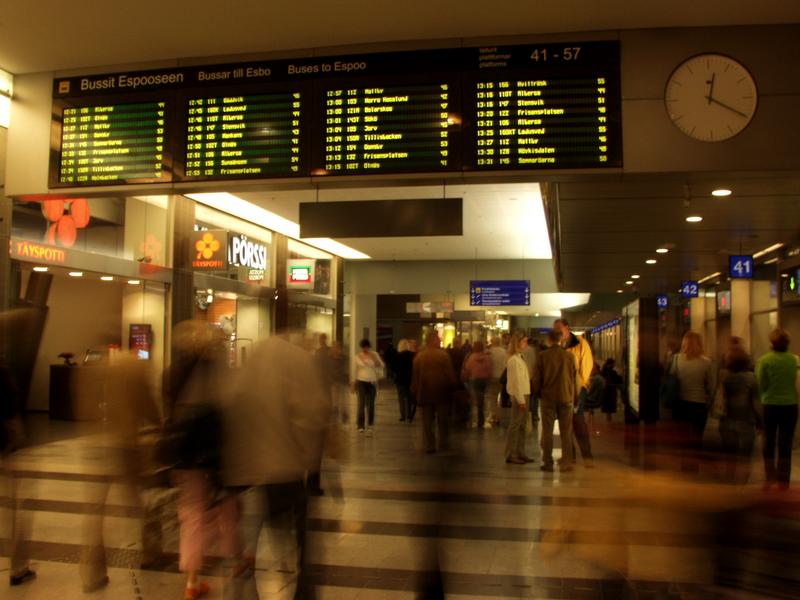 Waiting room at Kamppi bus terminal