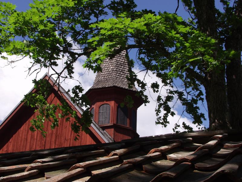Tile roof and a bell tower