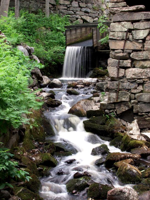 A waterfall and a creek