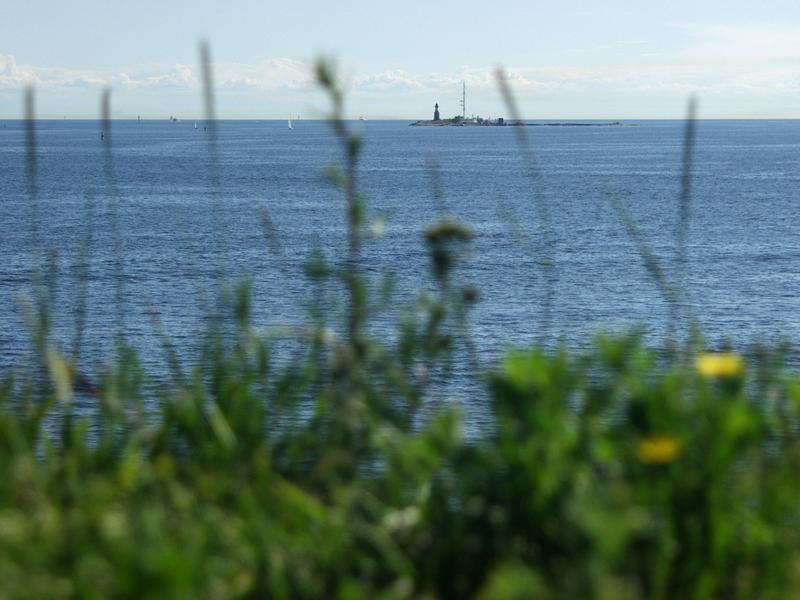 Harmaja light house in the horizon