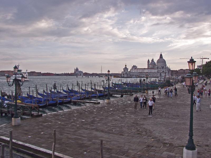 The shore at Venice, Santa Maria della Salute church in the background