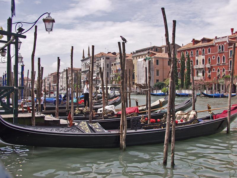 Gondolas in the Grande Canale