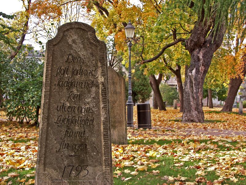 Old tomb stone at the Old church park