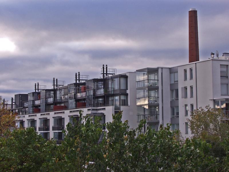 New apartment building in an old factory milieu