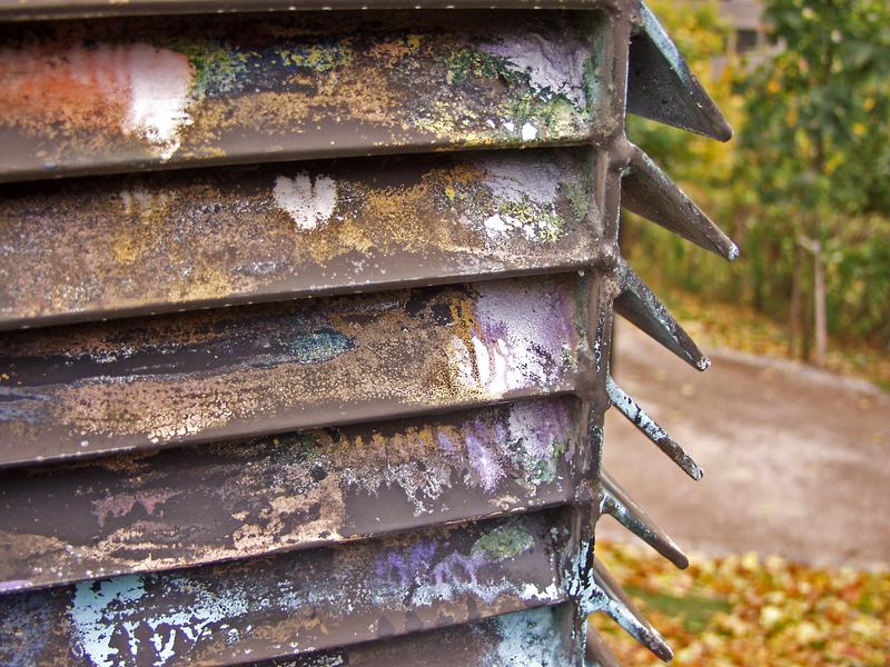 Corner of an air conditioning hut