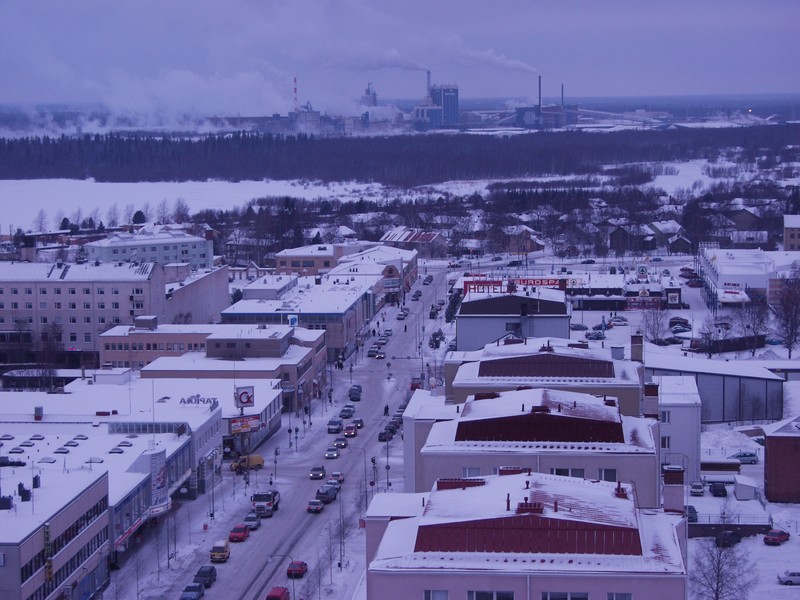 Kemi city centre and Mets-Botnia's paper mills