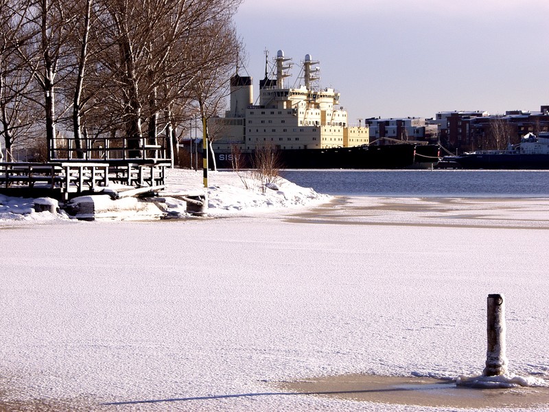 A wintry scenery at Tervasaari