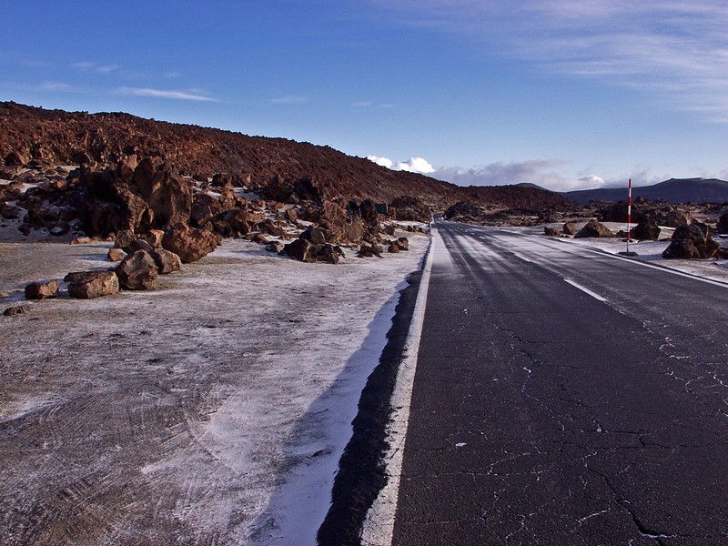 A road in a moon scenery
