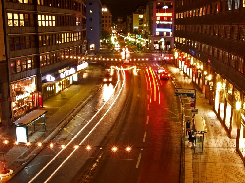Cars passing by