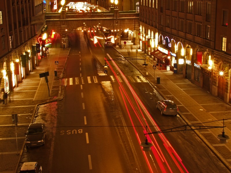 Cars passing by