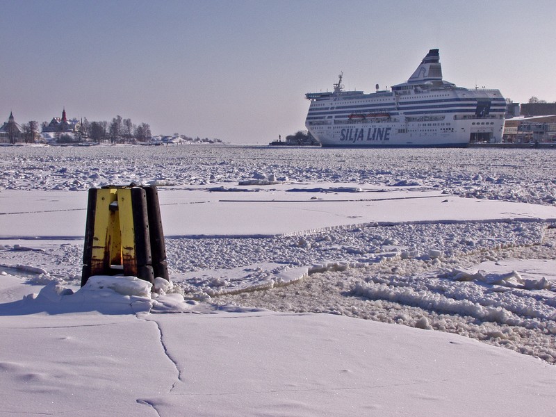South port in ice cover