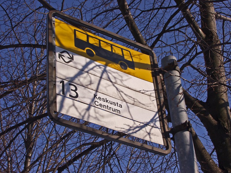 Bus line sign