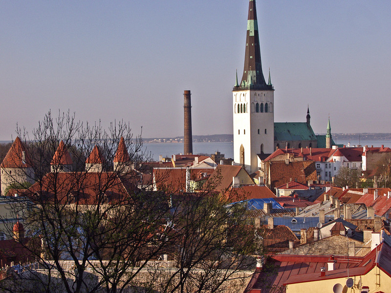 View from the Old town to St. Olav's church