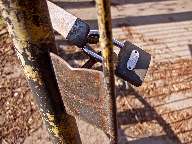 A lock in a gate