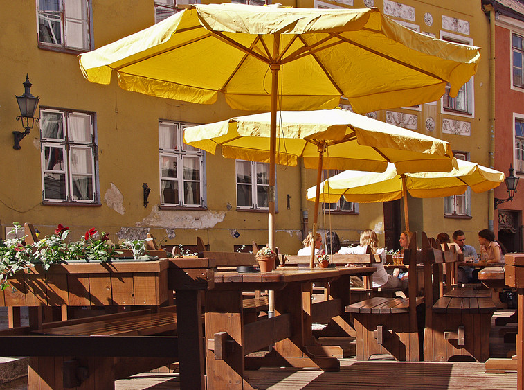 A restaurant's terrace