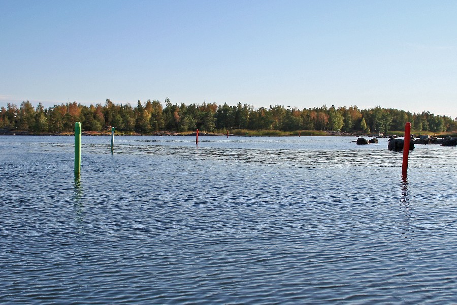 Route signs at the Porkkala sea route