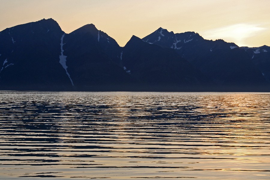 Mountains at Lyngen fjord