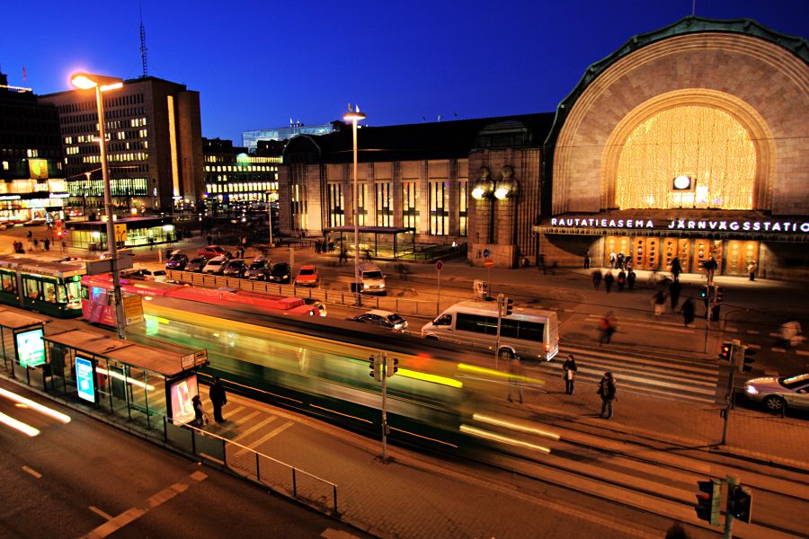 The front of the Railway station