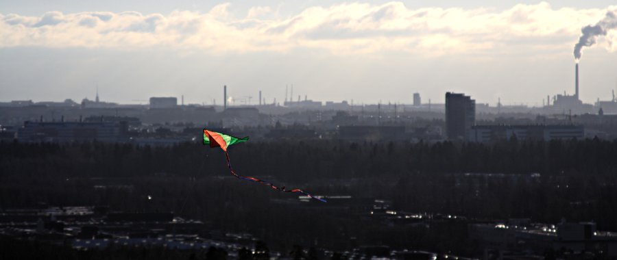 A kite over Helsinki