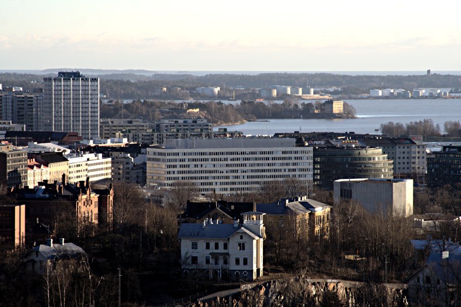 Hakaniemi, Korkeasaari ja ljysatama nhtyn Stadionin tornista