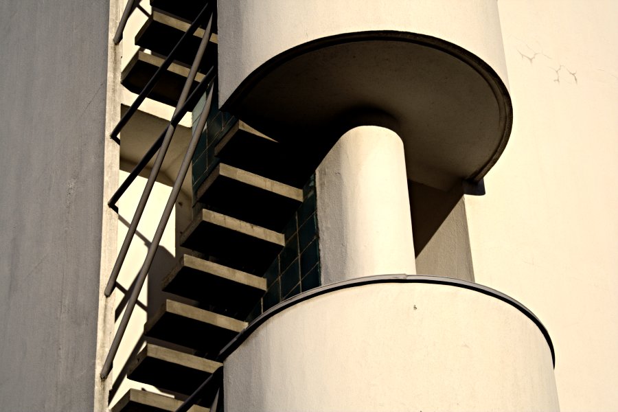 Detail on the Olympic stadium tower staircase