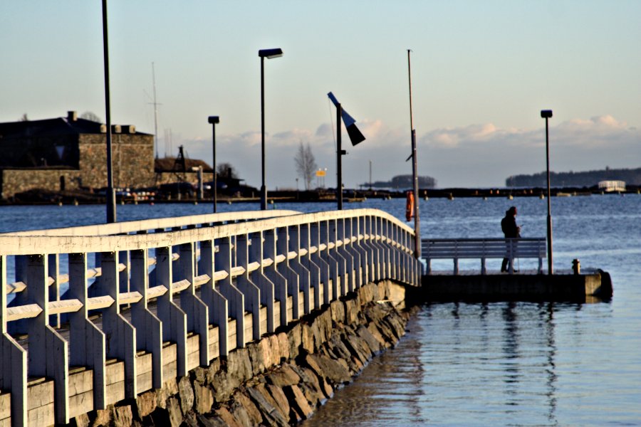 A pier at Kaivopuistonranta