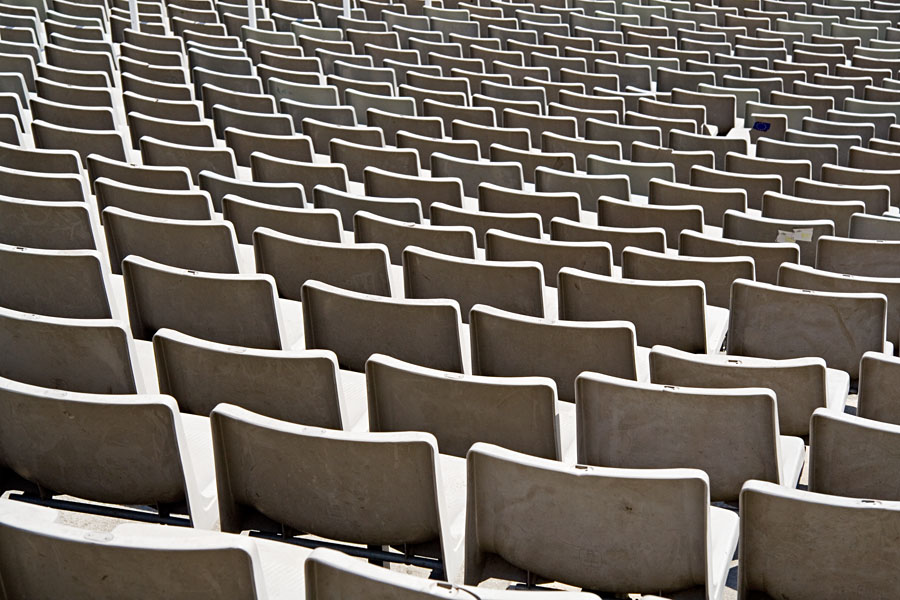 Seats at the olympic stadium