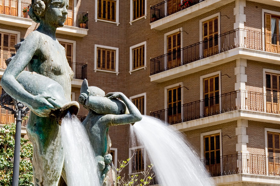 Turia fountain at the Plaa de la Verge