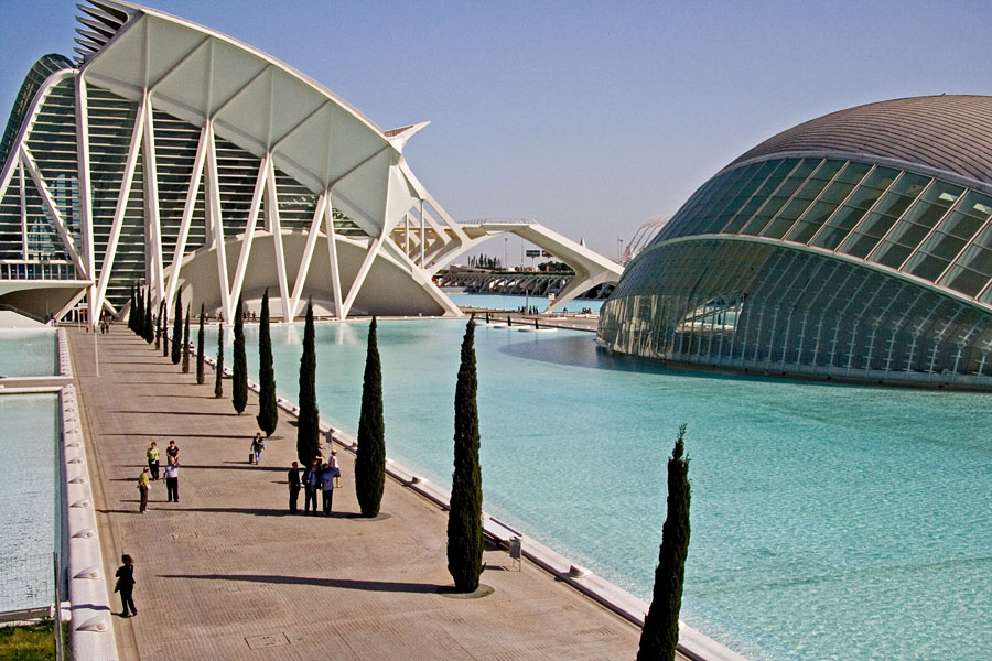 The science museum and planetarium at Valencia art and science center