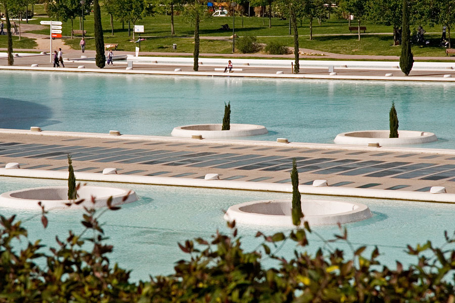 Islets in a pool at the art and science center