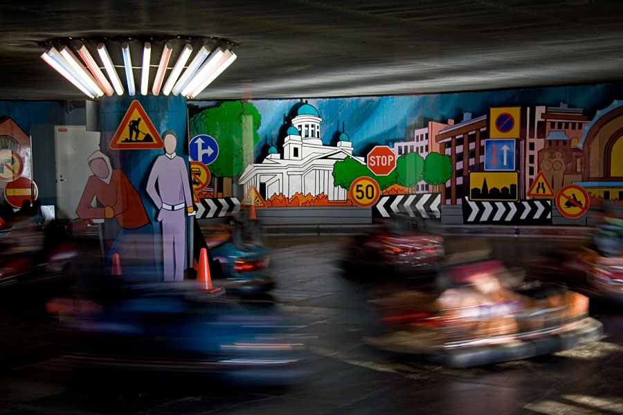 Bumper cars at Linnamki amusement park