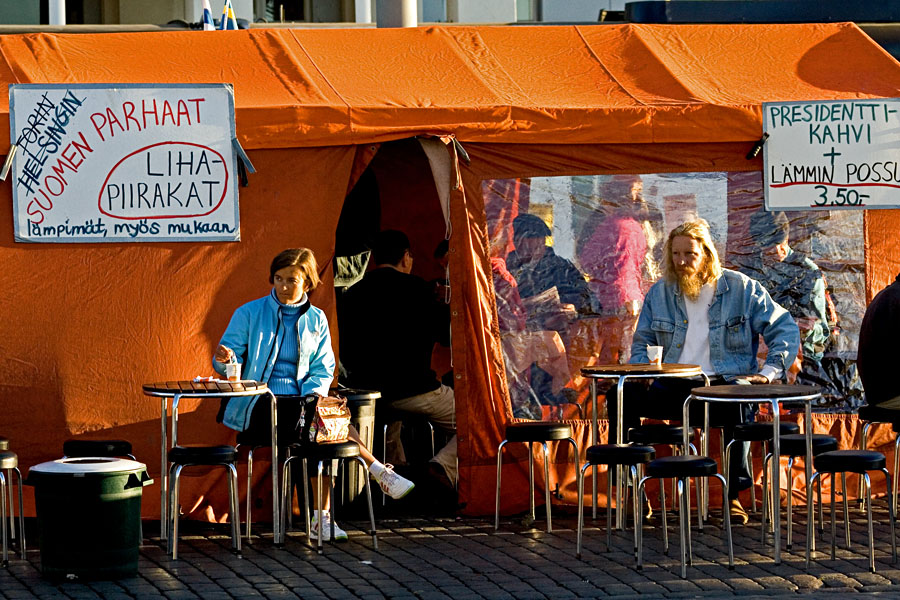 Morning coffee at the Market square