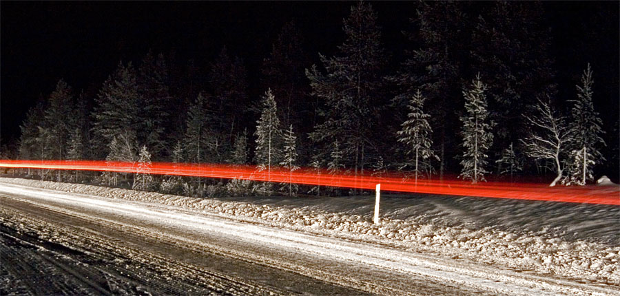 Car passing by on route 4