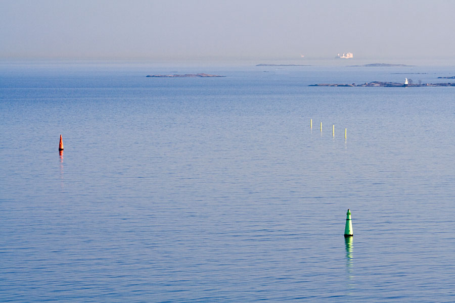 Navigation marks in front of Helsinki