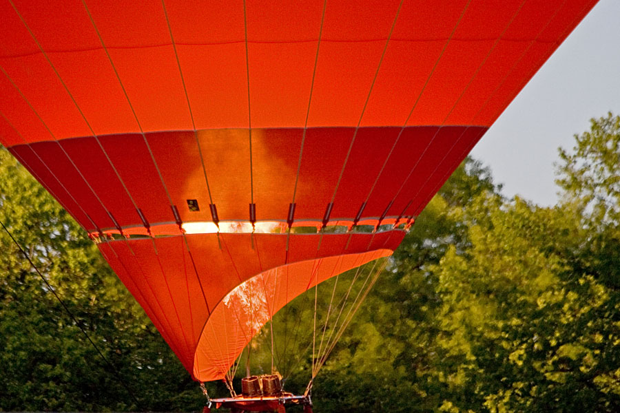 Warming up a hot-air balloon