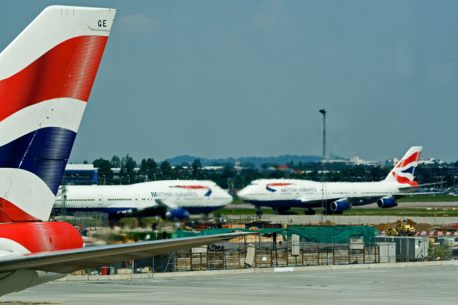 British Airways Boeing 747 airplanes