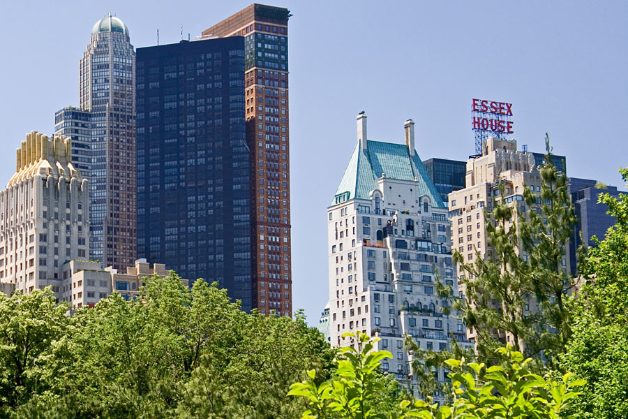 Skyscrapers near Central park