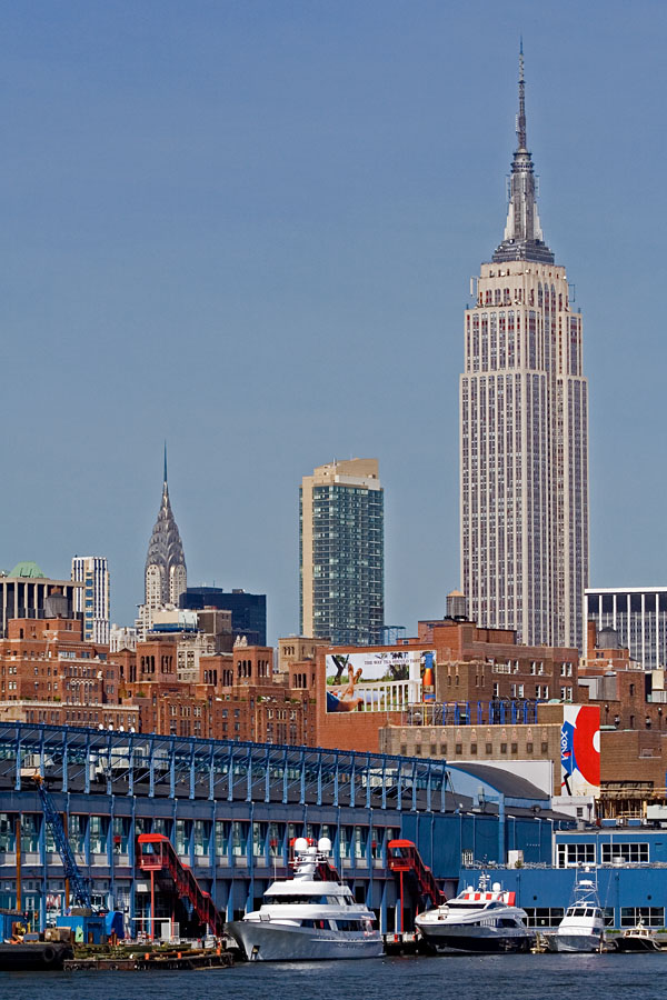 Chelea piers, Chrysler building and the Empire state building